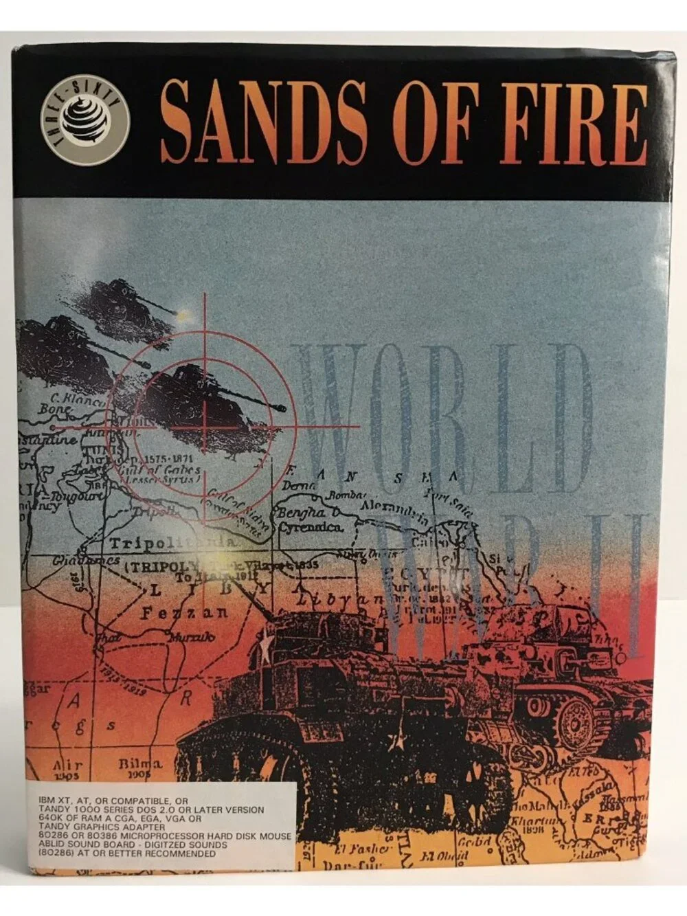 Sands of Fire WWII Game IBM PC XT/AT Tandy 1000/3000 Vintage 1989